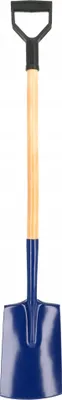 Produktbild von KADAX Spaten "Cuchet", Gärtnerspaten aus Metall mit Stiel aus Holz, Blau, 121 cm