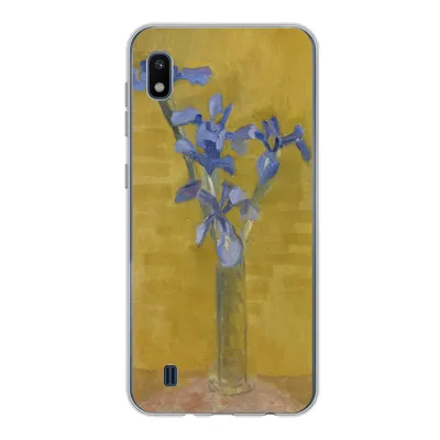 Produktbild von MuchoWow® Handyhülle Schutzhülle Hülle für Samsung Galaxy A10 Schwertlilien - Piet Mondrian - Alte Meister Silikon Softcase Handy Hülle - Schutzhülle