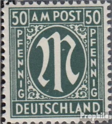 Produktbild von Briefmarken Bizone (Alliierte Besetzung) 1945 Mi 32II, linkes N angebrochen (Feld 84) postfrisch AM-Post