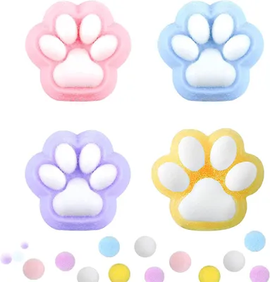 Productafbeelding van Kattenpootspeelgoed - Set van 4 - Poot squishy - Knijpspeelgoed - Anti-stress speelgoedset - Taba Squishy - Ballen
