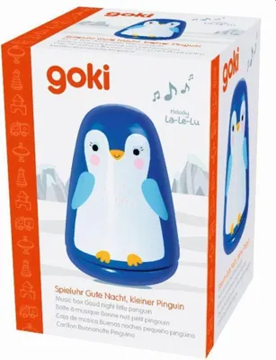 Produktbild von Goki Spieluhr aus Holz Kleiner Pinguin Gute Nacht