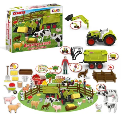 Produktbild von Adventskalender CLAAS 2026 – Bauernhof Spielzeug Traktor für Kinder