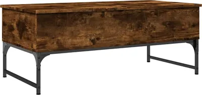 Produktbild von vidaXL Couchtisch Räuchereiche 100x50x40 cm Holzwerkstoff und Metall
