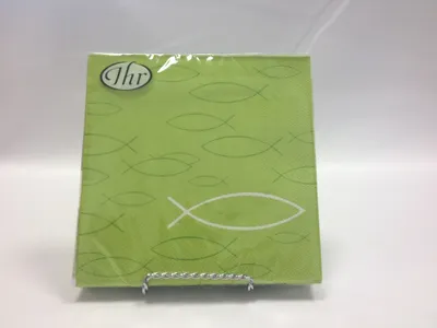 Produktbild von Servietten 33x33 cm - PEACEFUL FISH light green