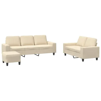 Produktbild von 3-tlg. Sofagarnitur Creme Stoff