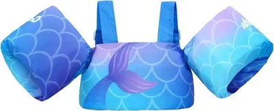 Produktbild von Famanu Schwimmweste für Kleinkinder mit Schultergurt - Blaue Meerjungfrau - 2-6 Jahre