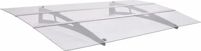 Image de vidaXL Auvent de porte d'entrée Sibre et transparent 150×90 cm Polycarbonate