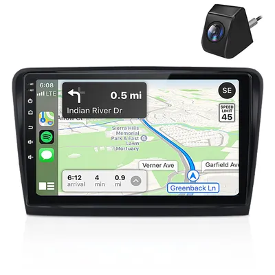 Produktbild von 10''HD carplay 4Kern 4+64G Für Skoda Superb 2 II 2008-2013 Android15 autoradio GPS WIFI BT SWC DAB+ kamera