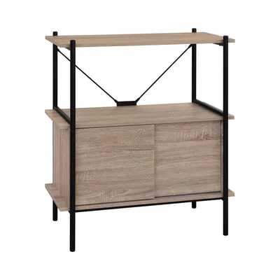 Image de Bibliothèque 1 étagère + armoire LOFT chêne