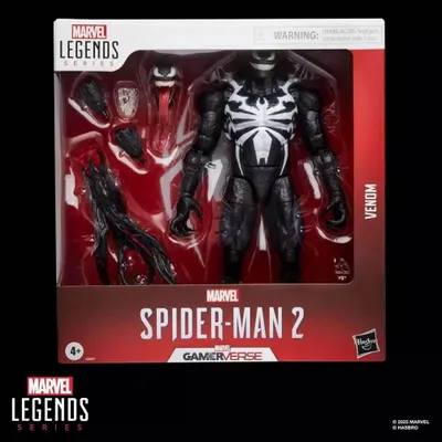 A product shot of a Venom action figure in its packaging.