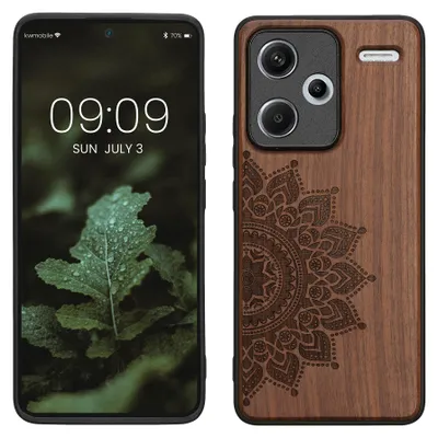 Produktbild von kwmobile Handyhülle für Xiaomi Redmi Note 13 Pro+ 5G / Redmi Note 13 Pro Plus 5G Hülle Holz - Case mit TPU Bumper - Stoßfestes Hardcase - Schutzhülle
