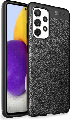 Produktbild von NALIA Design Case für Samsung Galaxy A72, Leder Look Handyhülle Silikon Cover