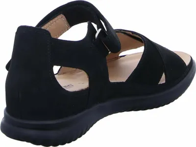Produktbild von Hartjes Sandale Breeze 132.1113/9901.00, Nubukleder, Schwarz, Weite G, Fußbett zum Wechseln 38