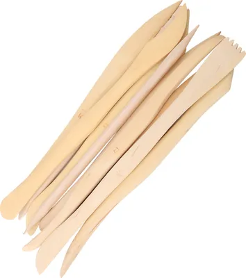Image de Outils de sculpture sur argile,Outils de poterie,Outils en bois pour la poterie,Outils de modelage de l'argile