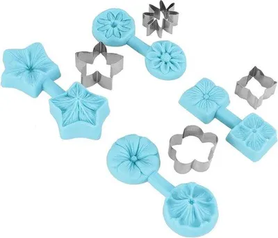 Image de Moule en silicone pour fleurs en chocolat, en plastique, pour les loisirs, le jardinage, le bricolage, avec cutter