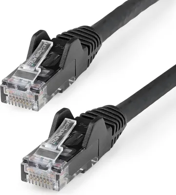 Obrázok produktu pre StarTech.com 7m sieťový kábel CAT6 - LSZH(Less Smoke, Halogen Free) - 10Gbit 650MHz 100W POE RJ45 U/UTP LAN Patch Cable - čierny, certifikát ETL, 24AWG, inštalačný kábel (N6LPATCH7MBL)