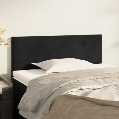 Produktbild von The Living Store Kopfteil Schwarz 100x5x78/88 cm Samt
