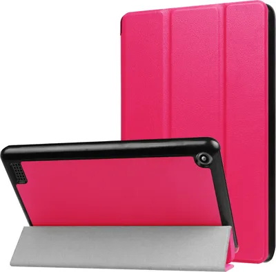 Image de Protection de tablette pour Amazon New Fire 7 2017 Couverture Ultra Slim Hardcase relevable et fonction Wake & Sleep + Stylus Touch Pen