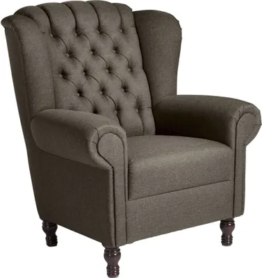 Produktbild von Ohrenbackensessel Katreen Bezug Flachgewebe Buche nussbaum dunkel / braun 22802