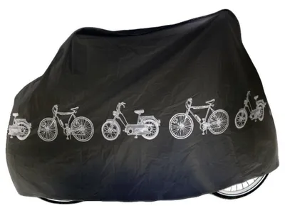 Produktbild von Fahrradabdeckung - E-Bike-Abdeckung - 200 cm x 100 cm - Wasserdicht - UV-beständig - Reißfest - Für Mountainbikes, Rennräder und E-Bikes - Schwarz