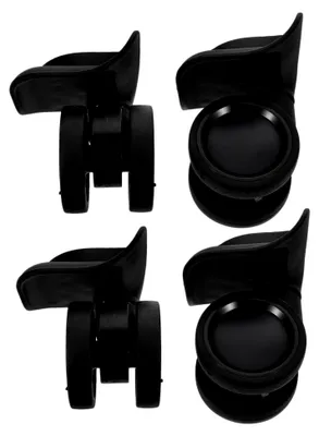 Produktbild von 4 Stück Universalrollen für Reisegepäck - Ersatzrollen aus Kunststoff für Koffer und Trolleys, drehbar und einfach zu montieren