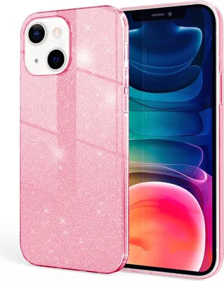 Zdjęcie produktu dla NALIA Wytrzymałe, brokatowe etui na iPhone'a 13, odporne na wstrząsy, błyszczące, hybrydowe etui ochronne ze wzmocnionego silikonu, różowe