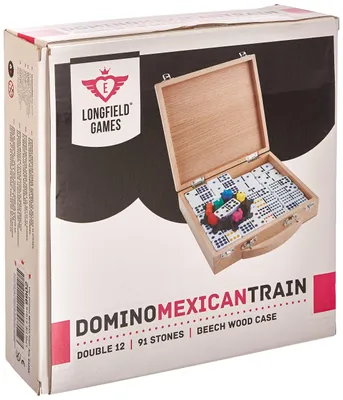Produktbild von Weible Spiele 04394 - Domino Mexican Train Doppel 12, Schwarz
