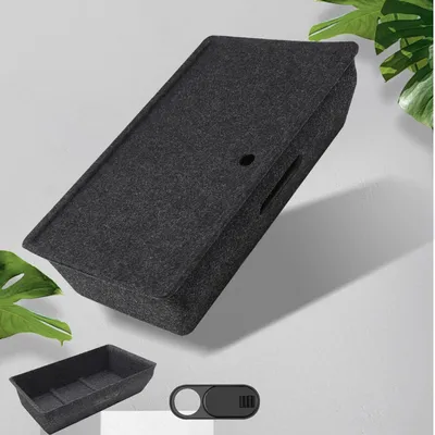 Image de Boîte de rangement sous siège avec couvercle, 2 pièces, en feutre, idéale pour organiser et ranger