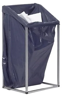 Produktbild von Robuster Müllsackhalter aus Vierkantrohren | für 240 Liter, HxBxT 119x63x54cm | Stahl | Silber