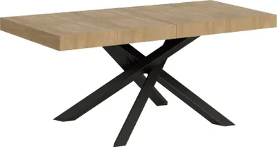 Produktbild von Ausziehtisch 120/380x90 cm Volantis Premium Natur Eiche Beine anthrazit