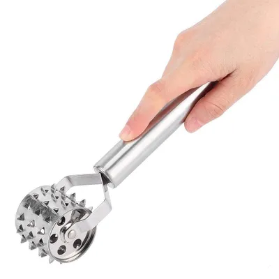 Obrázek produktu pro Masážní váleček na maso - Nerezová ocel - Kuchyňské náčiní