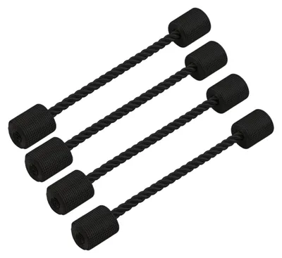 Magnetische Gardinenhalter, 4 Stück, schwarz, 48 cm