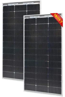 Zdjęcie produktu dla Panele słoneczne, wysoka wydajność, trwała konstrukcja, 2 sztuki, panele o mocy 120W