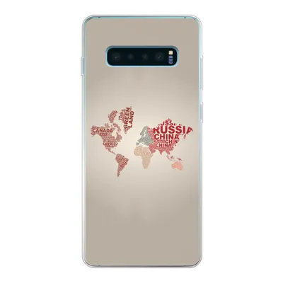 Produktbild von MuchoWow® Handyhülle Schutzhülle Hülle für Samsung Galaxy S10 Lite Weltkarte - Karte - Briefe Silikon Softcase Handy Hülle - Schutz