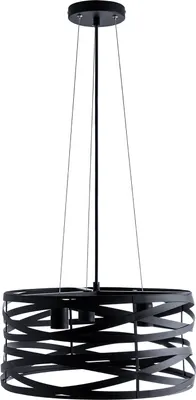 Produktbild von Pendelleuchte Hängelampe Esszimmer Esstischlampe Metall Korb ø40cm 3 Flammig Farbe  Schwarz