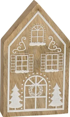 Immagine prodotto di Casa in legno decorazione natalizia in 15 cm Casa decorativa per Natale