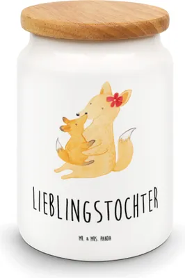 Produktbild von Mr. & Mrs. Panda Dose Fuchs Mama - Weiß - Geschenk, Frischhaltedose, Muttertag, Vorratsbehälter, behälter, aufbewahrungsbehälter, Tochter, Umarmen, Schoß, zuckerdose