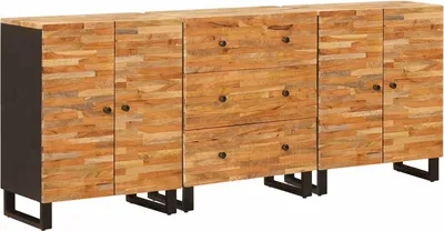 Obrázok produktu pre Maison Exclusive – Komoda, 3 zásuvky, 60 x 33 x 75 cm, masívne drevo mango, farba: hnedá