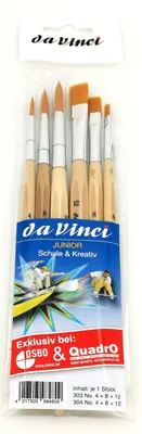 Image de Da Vinci Pinceaux Junior, coffret de 6 pièces, couleur marron