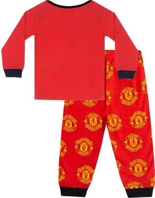 Image de Manchester United FC - Pyjama avec pantalon long pour bébé garçon GF1060 (92) (Rouge)