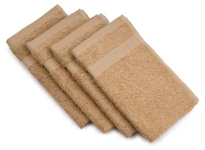 Zdjęcie produktu dla Gözze - Zestaw 4 ręczników gościowych, Nowy Jork, miękkie i chłonne, 100% bawełna, 30 x 50 cm - kolor brązowy