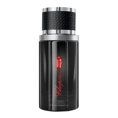 A black bottle of Chopard 1000 Miglia Eau de Toilette for men.