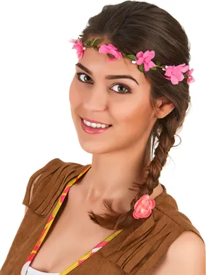 Produktbild von Hippie Blumenkranz Haarschmuck bunt - Einheitsgröße