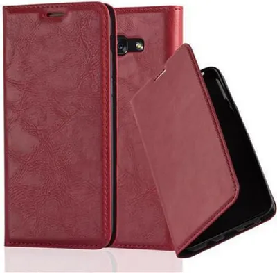 Zdjęcie produktu dla Etui ochronne Cadorabo do Samsung Galaxy A3 2017 w kolorze czerwonym etui na telefon komórkowy z magnetycznym zamknięciem