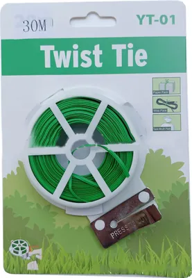 Imagen del producto de Abrazadera de plástico para plantas, alambre verde para jardinería, ideal para sujetar flores y plantas en proyectos de bricolaje. Longitud: 30 metros (98.4 pies)