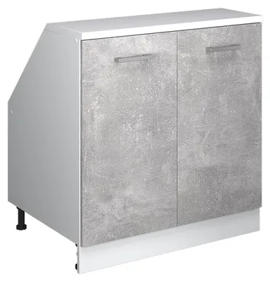 Obrázok produktu pre Kuchynská skriňa pre šikmé strechy Vicco R-Line betón 80 cm s 2 dverami, korpus skrine hĺbka 60 cm, Model 60508
