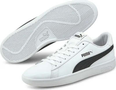 Produktbild von Puma Retro Sneaker Echtleder 'Smash v2 L'  puma white - puma black, Neutral EU:37 EU