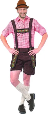 Produktbild von Famanu kurze Lederhose dunkelbraun - Herren Outfit