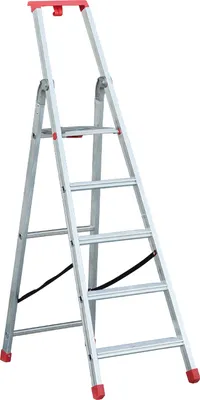 Produktbild von Stehleiter Eurostep Podestleiter PRO Mod. 870 in Alu - Stufenanzahl: 5, Arbeitshöhe: 2,92 m