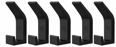 Productafbeelding van Wandhaak van metaal, in industriële stijl, 7 x 2 x 3 cm, set van 5 stuks